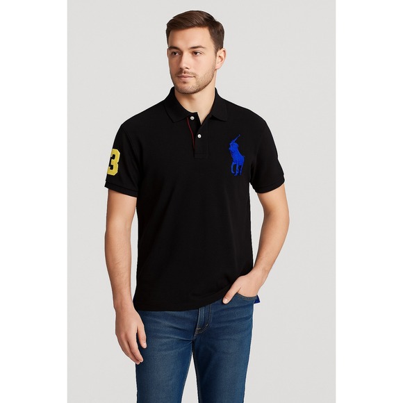 Ralph Lauren Big Pony Polo Shirt Mens XL Preppy Custom Fit Embroidered Logo - Picture 1 of 16
